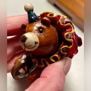 Vintage Circus bicycle riding performing Animal Bear Xmas ornament
